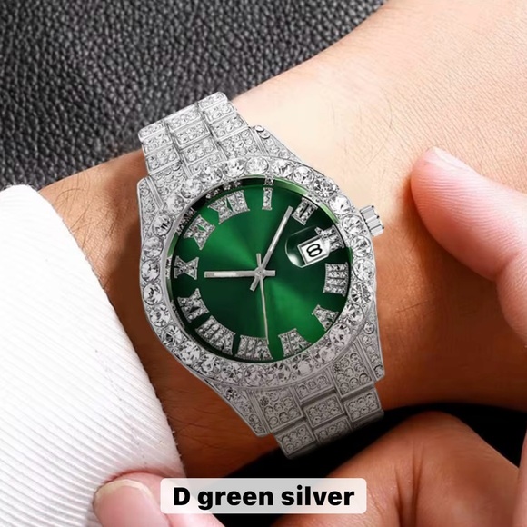 Hip Hop alloy and rhinestones iced out wrist quartz watch - Picture 3 of 3